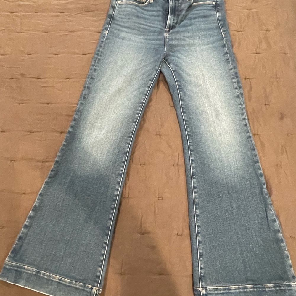 Good American Medium Blue Wide Leg Jeans